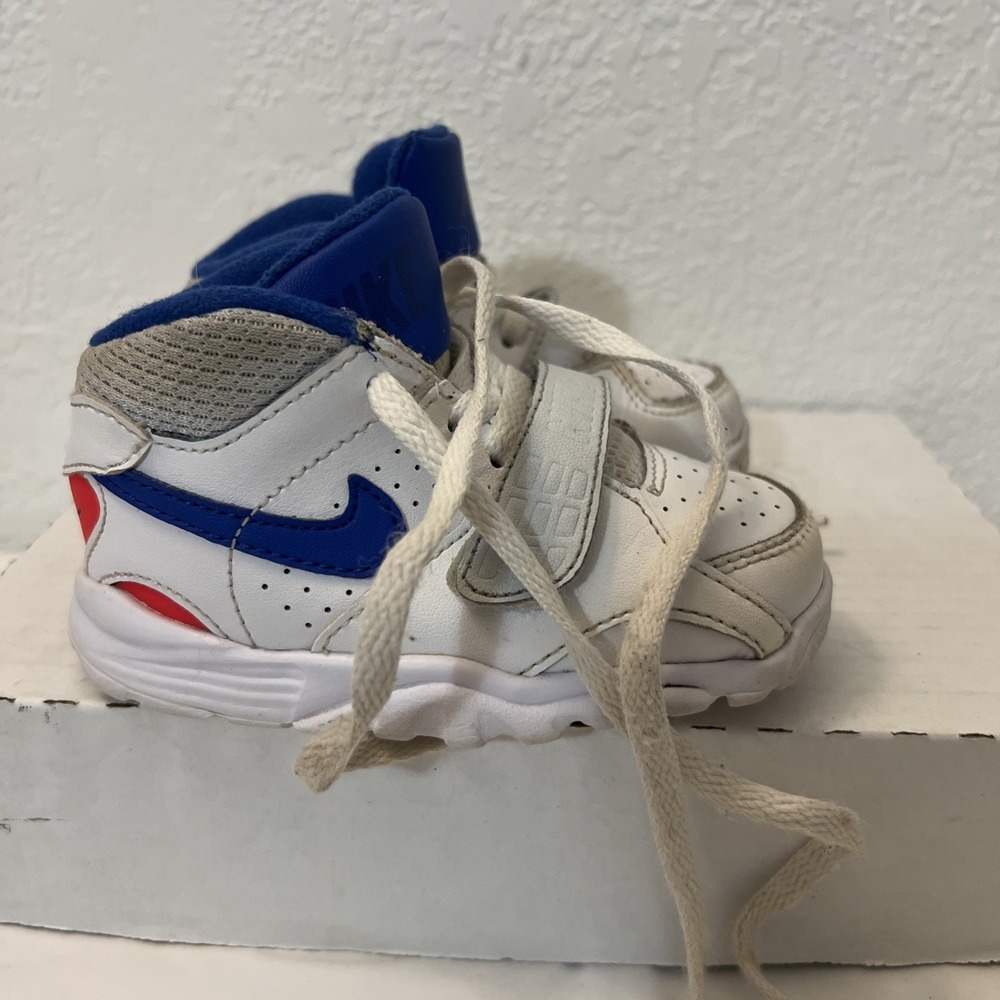 Nike Trainer SC II (TD) 631490-002 Size 6C Child Toddler Unisex White Blue Red